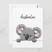 Carte Postale Cute Koala Travel (Devant / Derrière)