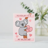 Carte Postale Cute Koala-ty Valentine (Debout devant)