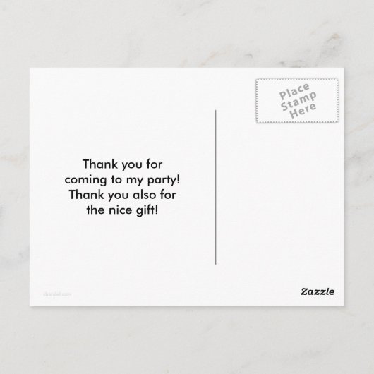 Carte Postale Cute Lady Bug Merci d'anniversaire (Dos)