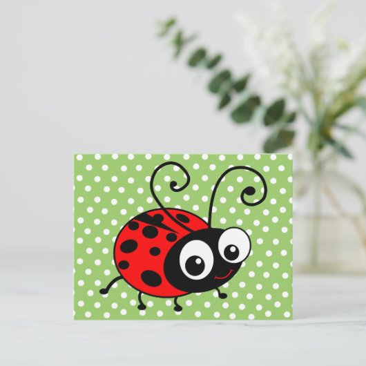 Carte Postale Cute Ladybug (Debout devant)