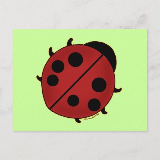 Carte Postale Cute Ladybug (Devant)