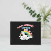 Carte Postale Cute Leapling Licorne Leaper Année Bissextile Bon  (Debout devant)