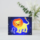 Carte Postale Cute Leo Zodiac (Debout devant)