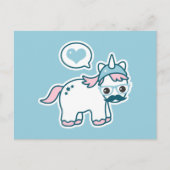 Carte Postale Cute licorne Nerd (Devant)