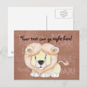 Carte postale Cute Lion (Devant / Derrière)