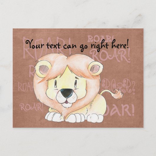 Carte postale Cute Lion (Devant)