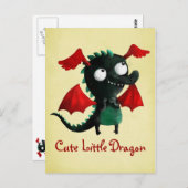 Carte Postale Cute Little Dragon (Devant / Derrière)