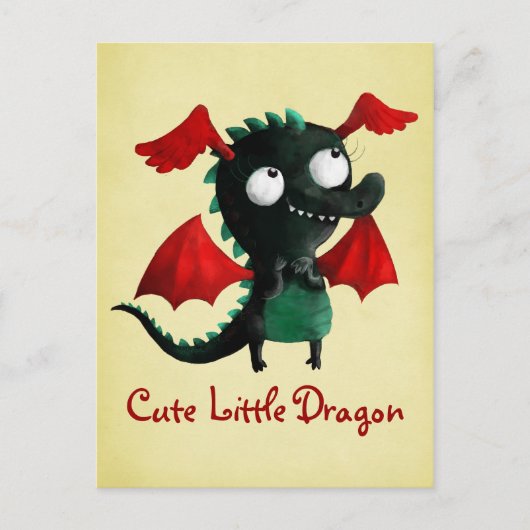 Carte Postale Cute Little Dragon (Devant)