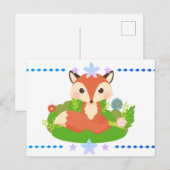 Carte Postale Cute Little Fox (Devant / Derrière)