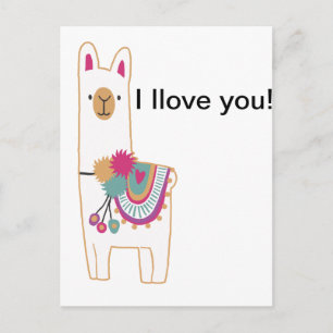 Carte Postale Cute llama