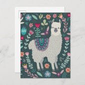 Carte Postale Cute Llama (Devant / Derrière)