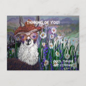 Carte Postale .Cute Llama Art Avec Lunettes. Et Art (Devant)