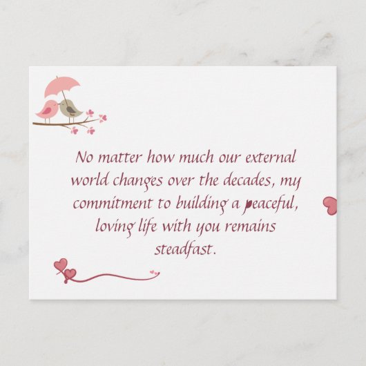 Carte Postale Cute Love Birds Postcard | Shared Future & Growth  (Devant)