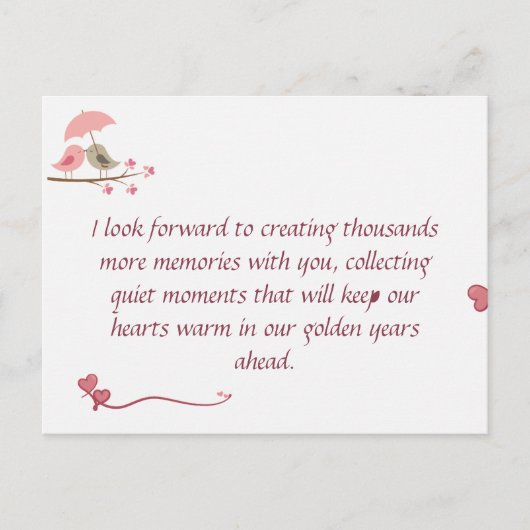 Carte Postale Cute Love Birds Postcard | Shared Future & Growth (Devant)