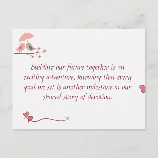 Carte Postale Cute Love Birds Postcard | Shared Future & Growth (Devant)