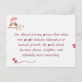 Carte Postale Cute Love Birds Postcard | Shared Future & Growth (Devant)
