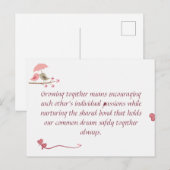 Carte Postale Cute Love Birds Postcard | Shared Future & Growth (Devant / Derrière)