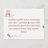 Carte Postale Cute Love Birds Postcard | Shared Future & Growth (Devant)