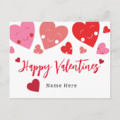Carte Postale Cute Love Heart Valentine's (Devant)