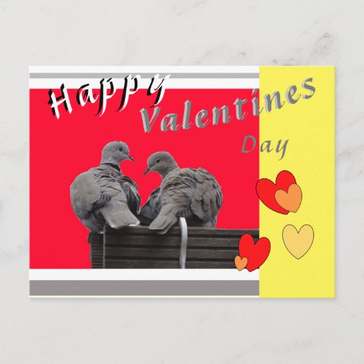 Carte Postale Cute Lovebirds Valentines Day Postcard (Devant)
