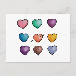 Carte postale Cute Lovehearts