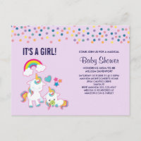 Cute Mama & Baby Unicorn Baby shower magique