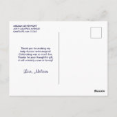 Carte Postale Cute Mama & Baby Unicorn Merci magique (Dos)