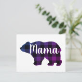 Carte Postale Cute Mama ours design mère cadeau de jour (Debout devant)