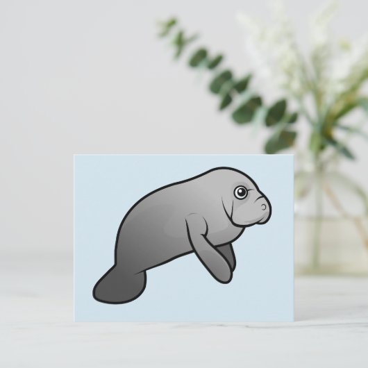 Carte Postale Cute Manatee (Debout devant)