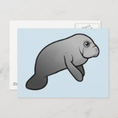 Carte Postale Cute Manatee (Devant / Derrière)