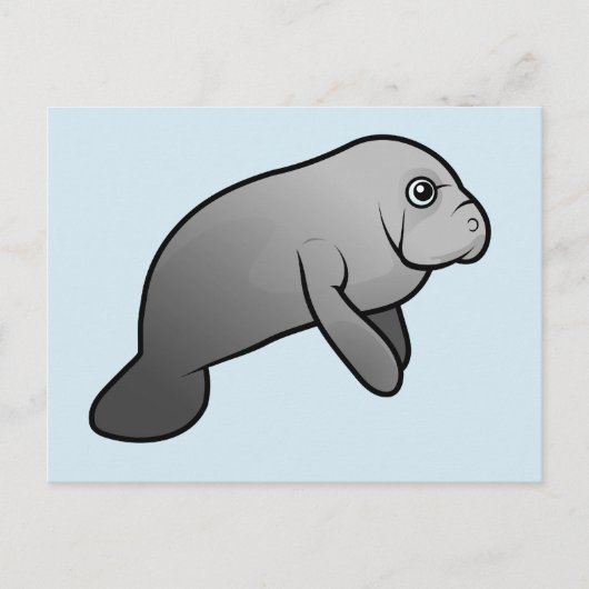 Carte Postale Cute Manatee (Devant)