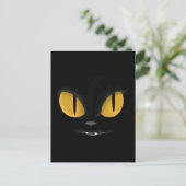 Carte Postale Cute Mischievous Chat Noir avec les doigts (Debout devant)