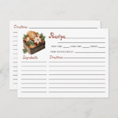 Carte Postale Cute Modern Christmas Cookie Exchange Recette (Devant / Derrière)