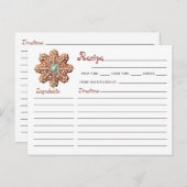 Carte Postale Cute Modern Christmas Cookie Exchange Recette (Devant / Derrière)