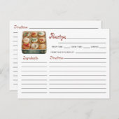 Carte Postale Cute Modern Christmas Cookie Exchange Recette (Devant / Derrière)