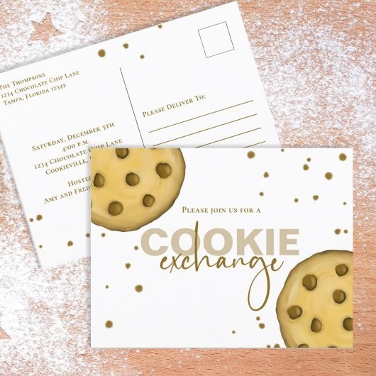 Carte Postale Cute Modern Cookie Exchange Whimssamusant