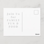 Carte Postale Cute, moderne Pique-nique de famille customisé (Dos)