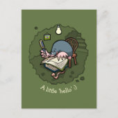 Carte Postale Cute Mole Un Peu Bonjour Écrire Dans Burrow Dessin (Devant)