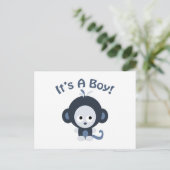 Carte Postale Cute Monkey - C'est un garçon ! (Debout devant)