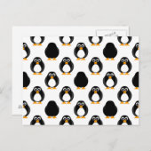 Carte Postale Cute Motif Penguin (Devant / Derrière)