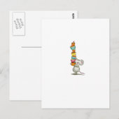 Carte Postale Cute Mouse transporte des gâteaux - par Gerda Stei (Devant / Derrière)