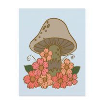 Carte postale Cute Mushroom Art
