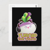 Carte Postale Cute Musique Dance Électronique Turnip Pun (Devant / Derrière)