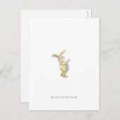 Carte Postale Cute Newborn Baby Hello Little One Rabbit Card. (Devant / Derrière)