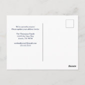 Carte Postale Cute Nouvelle Maison Porte Turquoise Nous avons dé (Dos)