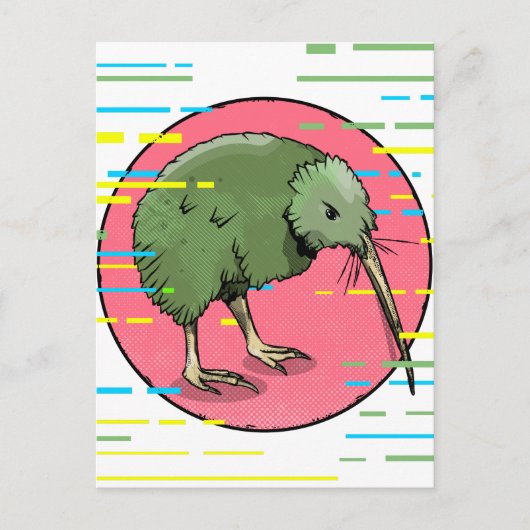 Carte Postale Cute Nouvelle-Zélande Kiwi (Devant)