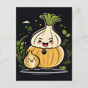 Carte Postale Cute Onion Adventure