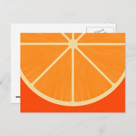 Carte Postale Cute Orange sSlice Postcard (Devant / Derrière)