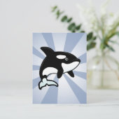 Carte Postale Cute Orca / Baleine tueuse (Debout devant)