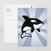 Carte Postale Cute Orca / Baleine tueuse (Devant / Derrière)